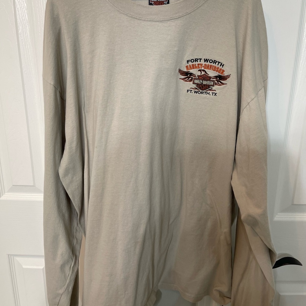 Harley-Davidson Beige Long Sleeve Tee